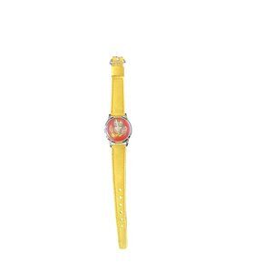 Vintage 70s Yellow Owl Watch w/ Red Dial Rega Industries Ltd 6.5" Strap Length